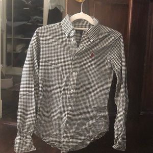 Ralph Lauren sport black and white button down.